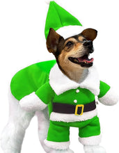 Christmas Dog Santa Costume Outfit, Xmas Puppy Santa Claus Clothes Suits Hat for Pet Dogs Cats Party New Year Funny Cosplay (Green, Medium)