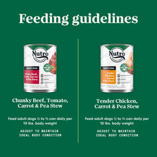 HEARTY STEW Adult Natural Grain Free Wet Dog Food Cuts in Gravy, Tender Chicken, Carrot & Pea Stew and Chunky Beef, Tomato, Carrot & Pea Stew Variety Pack, (12) 12.5 Oz. Cans