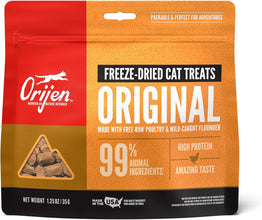 Original Freeze Dried Cat Treats, Grain Free Treats for Cats, Raw Animal Ingredients, 1.25Oz