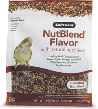 Nutblend Bird Pellets, Daily Bird Food for Cockatiel, Lovebird, Quaker, Small Conure, Lorikeet, Core Nutrition for Medium Birds, Made in USA, Cockatiel Food, Lovebird Food (M, 2 Lb)