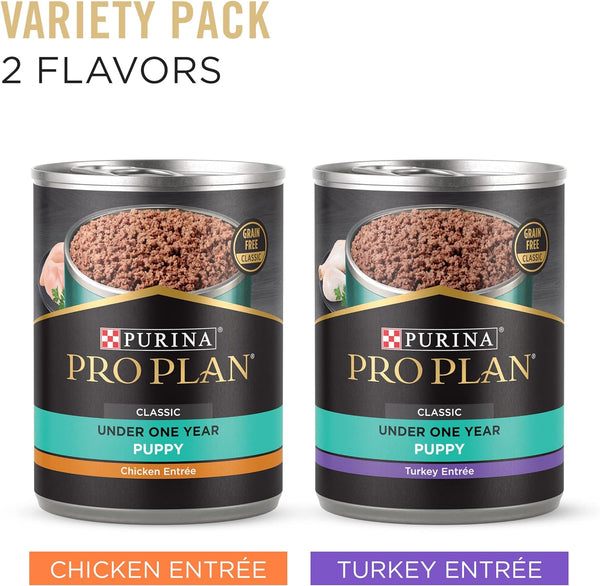 Development Grain Free Chicken Entree and Grain Free Turkey Entree Puppy Wet Dog Food Variety Pack - (Pack of 12) 13 Oz. Cans