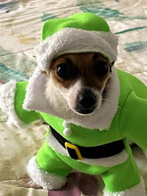 Christmas Dog Santa Costume Outfit, Xmas Puppy Santa Claus Clothes Suits Hat for Pet Dogs Cats Party New Year Funny Cosplay (Green, Medium)