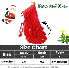 Cat Christmas Outfit Red Pet Cloak with Hat with Star and Pompoms Puppy Cape Clothes Xmas Tree Elf Costumes Party Pet Supplies Accessories for Small Dogs Cats Pet Santa Presents