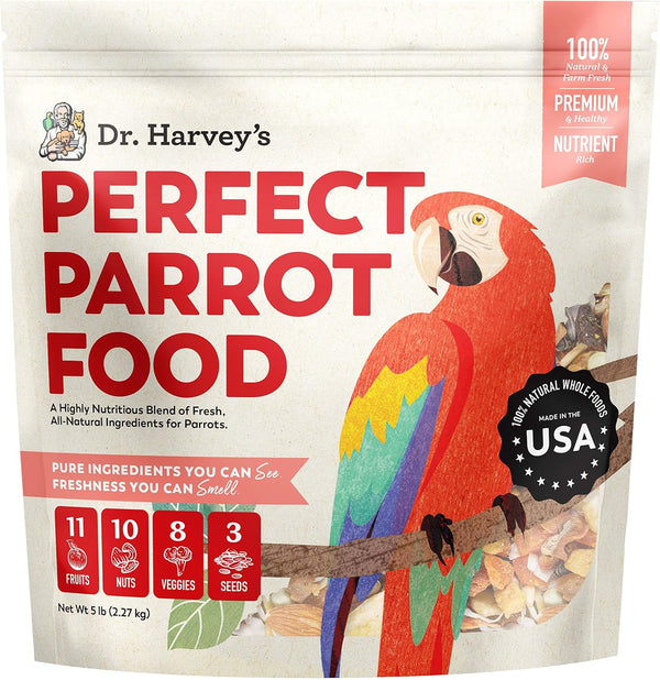 Perfect Parrot Blend - Natural Food for Large Parrots (5 Pounds)