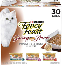 Purina  Gravy Lovers Poultry and Beef Gourmet Wet Cat Food Variety Pack - (Pack of 30) 3 Oz. Cans