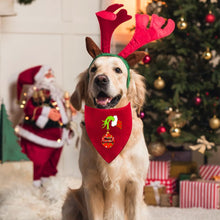 Christmas Dog Bandanas, 2 Pack Merry Christmas Bandanas for Dog Costume, Reversible Christmas Dog Bandana Holiday Dog Scarf Pet Collar for Small Medium Dogs Cats