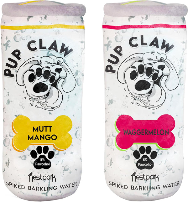 Pup Claw Dog Toys - Funny Cute Plush Dog Toys with Squeaker - Parody (2 Pack) (Tropical Pack)