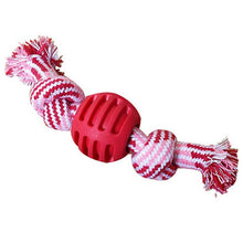 Pet Dog Toy Cotton Rope Double Knot Ball Bite Resistant Tooth Cleaning Toy Ball