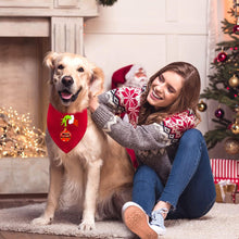 Christmas Dog Bandanas, 2 Pack Merry Christmas Bandanas for Dog Costume, Reversible Christmas Dog Bandana Holiday Dog Scarf Pet Collar for Small Medium Dogs Cats