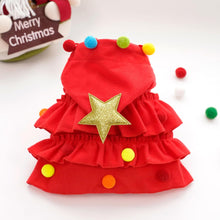 Cat Christmas Outfit Red Pet Cloak with Hat with Star and Pompoms Puppy Cape Clothes Xmas Tree Elf Costumes Party Pet Supplies Accessories for Small Dogs Cats Pet Santa Presents