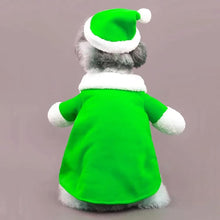 Christmas Dog Santa Costume Outfit, Xmas Puppy Santa Claus Clothes Suits Hat for Pet Dogs Cats Party New Year Funny Cosplay (Green, Medium)