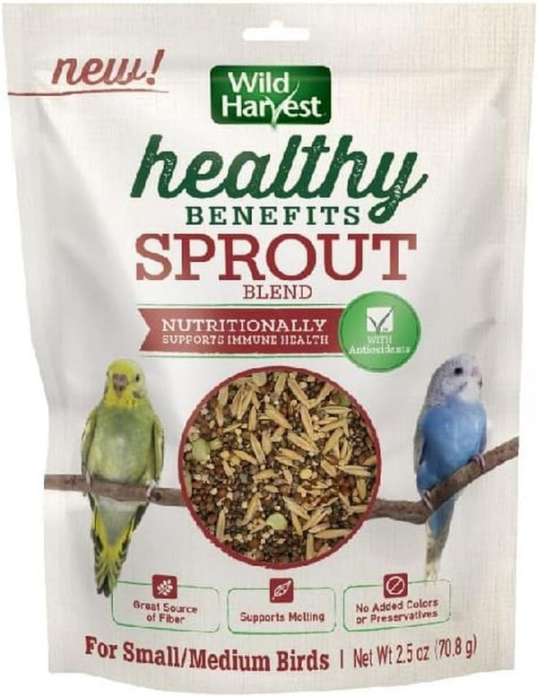 Healthy Benefits Sprout Blend for Small and Medium Birds, 2.5 Oz