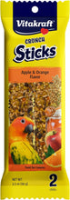 Crunch Sticks Apple & Orange Flavor Bird Treat for Conures (2 Sticks), 3.5 Oz