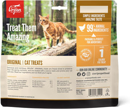 Original Freeze Dried Cat Treats, Grain Free Treats for Cats, Raw Animal Ingredients, 1.25Oz