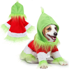 Dog Christmas Outfit Holiday Pet Character Green Hoodie Shirt with Hat for Dogs and Cats Christmas Pet Clothes Cute Dog Christmas Outfit Cosplay Party as Shown(Classic,M)