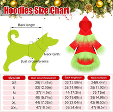 Dog Christmas Outfit Holiday Pet Character Green Hoodie Shirt with Hat for Dogs and Cats Christmas Pet Clothes Cute Dog Christmas Outfit Cosplay Party as Shown(Lovely,M)