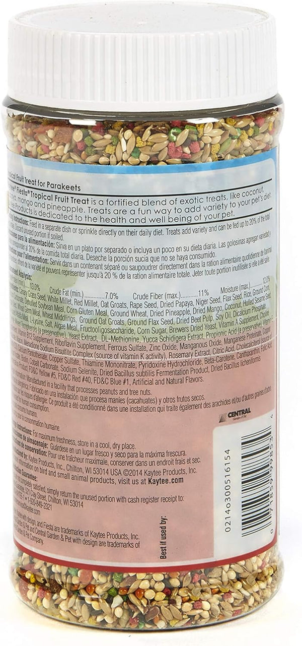 Fiesta Tropical Fruit Treat for Pet Parakeets, 11 Oz Jar