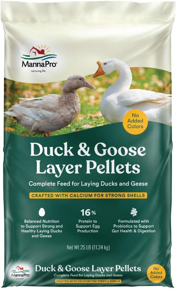 Duck Layer Pellet | High Protein for Increased Egg Production | Formulated with Probiotics to Support Healthy Digestion | 25 Pounds