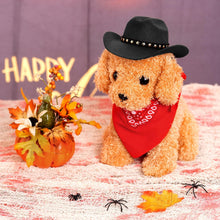 Pet Cowboy Costume Halloween Costumes for Dogs Cat Cowboy Hat with Bandana Scarf- Black, Small