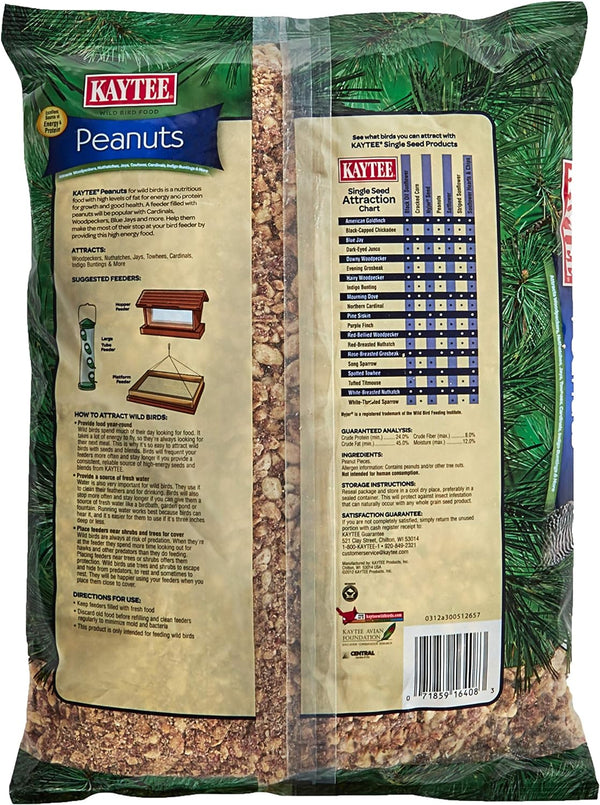 Shelled Peanuts for Woodpeckers, Nuthatches, Jays, Towhees, Cardinals, Indigo Buntings & Other Wild Birds, 5 Pound