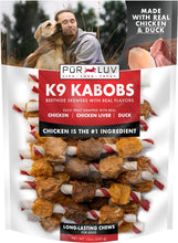 Dog Treats, K9 Kabobs for Dogs Made with Real Chicken and Duck, 12 Ounces, Healthy, Easily Digestible, Long-Lasting, High Protein Dog Treat, Satisfies Dog'S Urge to Chew