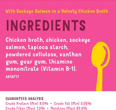 Purina  Natural, Grain Free Wet Cat Food Lickable Cat Treats, Lil' Soups with Sockeye Salmon in Chicken Broth - (Pack of 8) 1.2 Oz. Cups