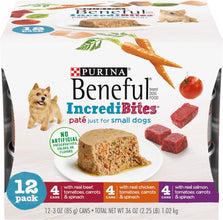 Purina  Small Breed Wet Dog Food Variety Pack, Incredibites Pate - (2 Packs of 12) 3 Oz. Cans