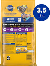 with Tender Bites for Small Dogs Adult Dry Dog Food, Chicken and Steak Flavor, 3.5 Lb. Bag