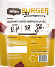 Nutrish Burger Bites Real Meat Dog Treats, Beef Burger with Bison Recipe, 12 Ounces, Grain Free