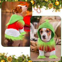 Dog Christmas Outfit Holiday Pet Character Green Hoodie Shirt with Hat for Dogs and Cats Christmas Pet Clothes Cute Dog Christmas Outfit Cosplay Party as Shown(Classic,M)