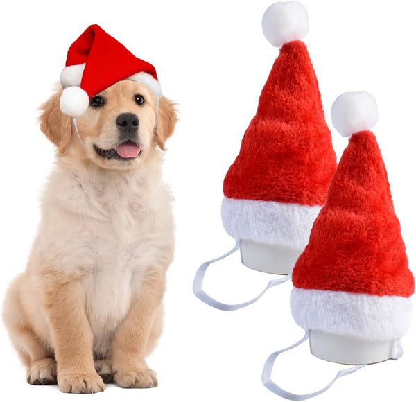 Mini Dog Santa Hat for Dogs Christmas Hat,Small Cat Santa Hats(Red)