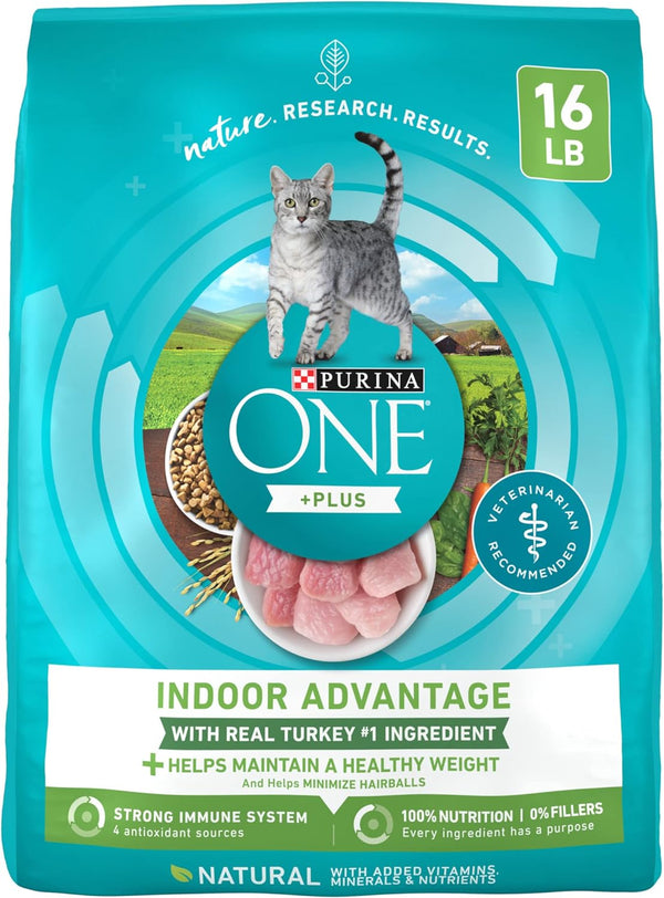 Natural, Low Fat, Weight Control, Indoor Dry Cat Food, +Plus Indoor Advantage - 16 Lb. Bag