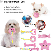 Puppy Toys, 8 Pack Puppy Chew Toys for Teething, Cute Pink Small Dog Toys Set, Teething Toys for Puppies, Soft Durable Interactive Chew Toy for Small Dogs