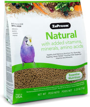 Natural Bird Pellets, Daily Bird Food for Parakeet, Budgie, Parrotlet, Dove, Core Nutrition for Small Birds, Added Vitamins, Made in USA, Parakeet Food, Budgie Food (S, 2.25 Lb)