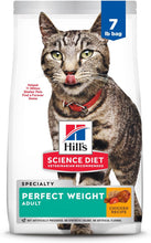 Perfect Weight, Adult 1-6, Weight Management Support, Dry Cat Food, Chicken Recipe, 7 Lb Bag