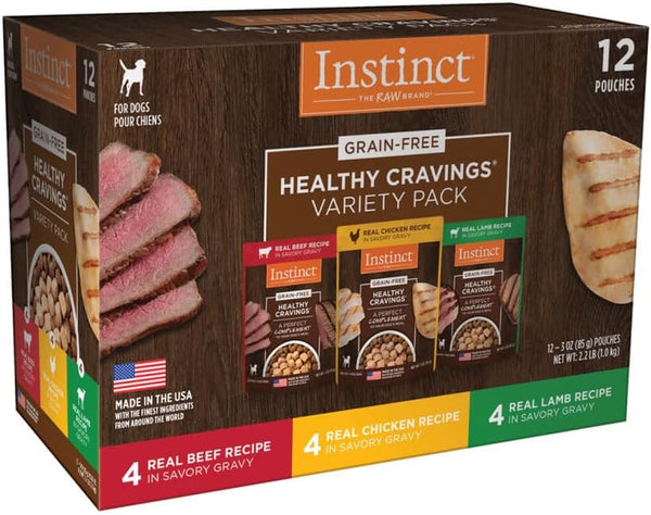 Healthy Cravings Grain Free Recipe Variety Pack Natural Wet Dog Food Topper by , 3 Ounce (Pack of 12)